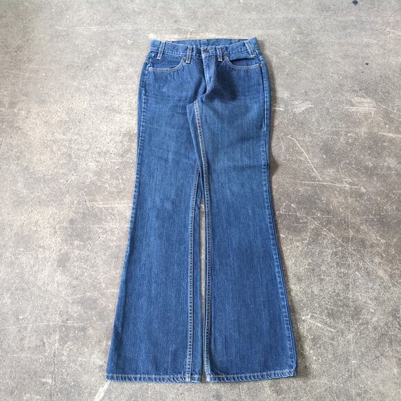 Vintage Levi's Low Rise Flare Jeans Womens 7 26 Blue Dark Bootcut Retro Y2K - Picture 1 of 10